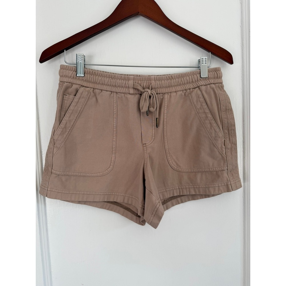 Athleta Shorts Womens 6 Farallon Short Khaki Tan Corduroy Trim Drawstring Pocket